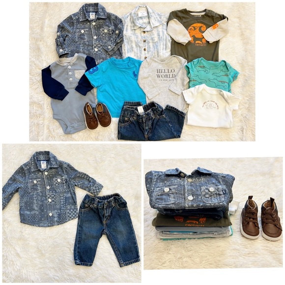 Baby Boy Clothes Lot Size 3 Months Carters Ralph Lauren Carhartt Fall/Winter - Picture 1 of 14